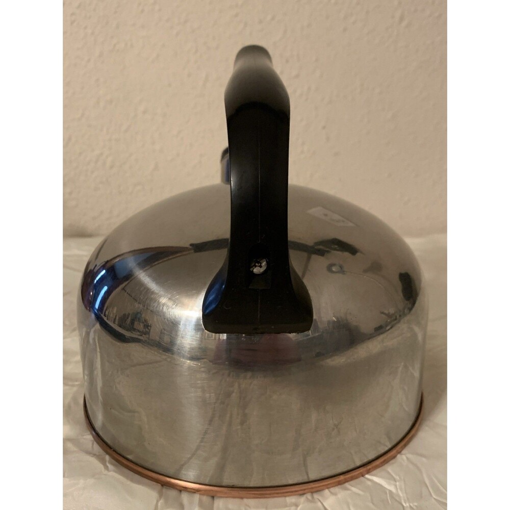 Vintage Paul Revere Copper Bottom Whistling Tea pot Kettle - Picture 2 of 7